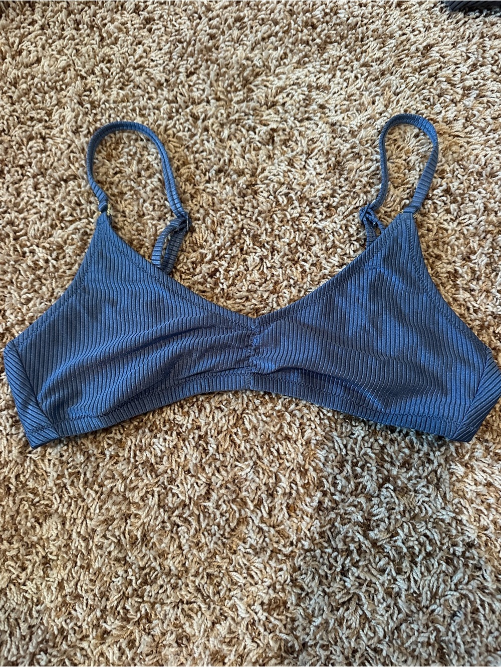 aerie Ribbed Navy Blue Swim Bralette